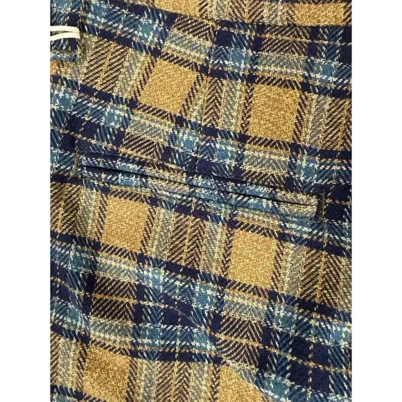 NWT! Mother Delta Dawn Size 25 Brown Tweed Plaid Pleated Trouser Pants - Picture 7 of 7